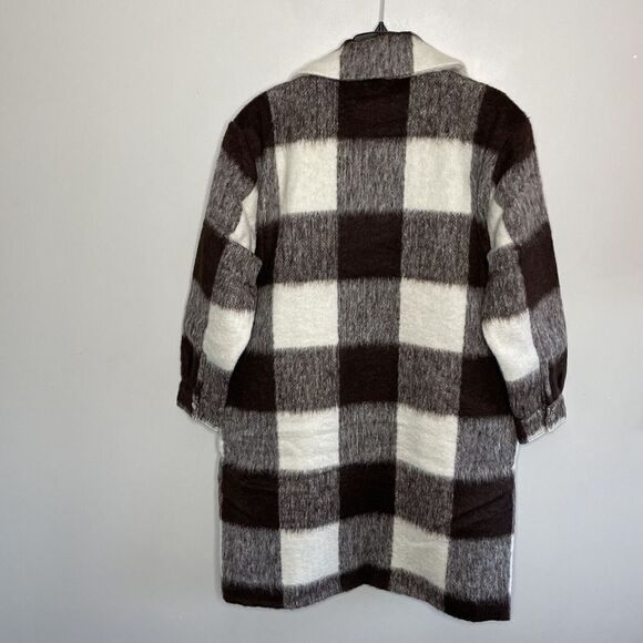 ABERCROMBIE & FITCH Womens Winterized Wool-Blend Shirt Jacket NEW $180 Brown L - Picture 13 of 16